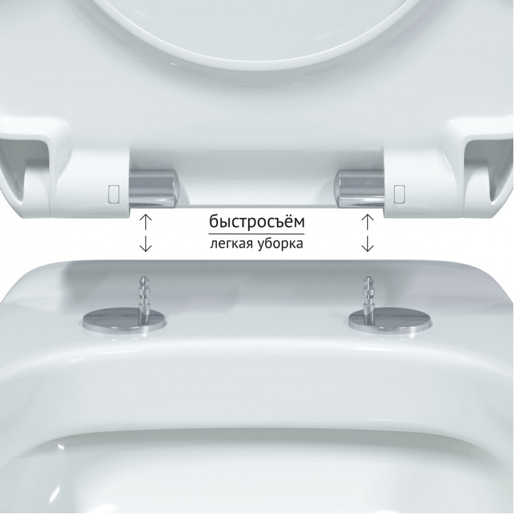 Унитаз BERGES подвесной ALBIT S Rimless 52 см сиденье Optim PSO микролифт быстросъем