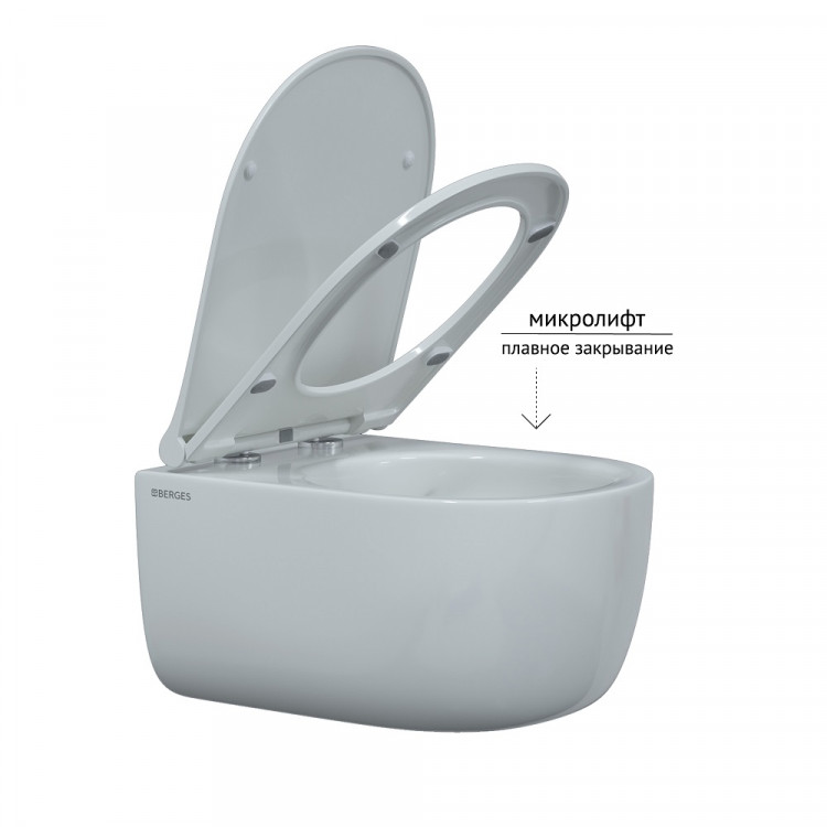 Инсталляция NOVUM 525, кнопка D3, унитаз EGO Rimless, сиденье дюропласт Toma Slim SO