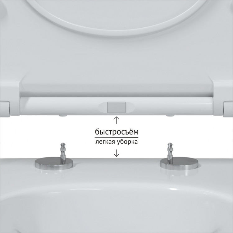 Инсталляция NOVUM 525, кнопка D3, унитаз EGO Rimless, сиденье дюропласт Toma Slim SO
