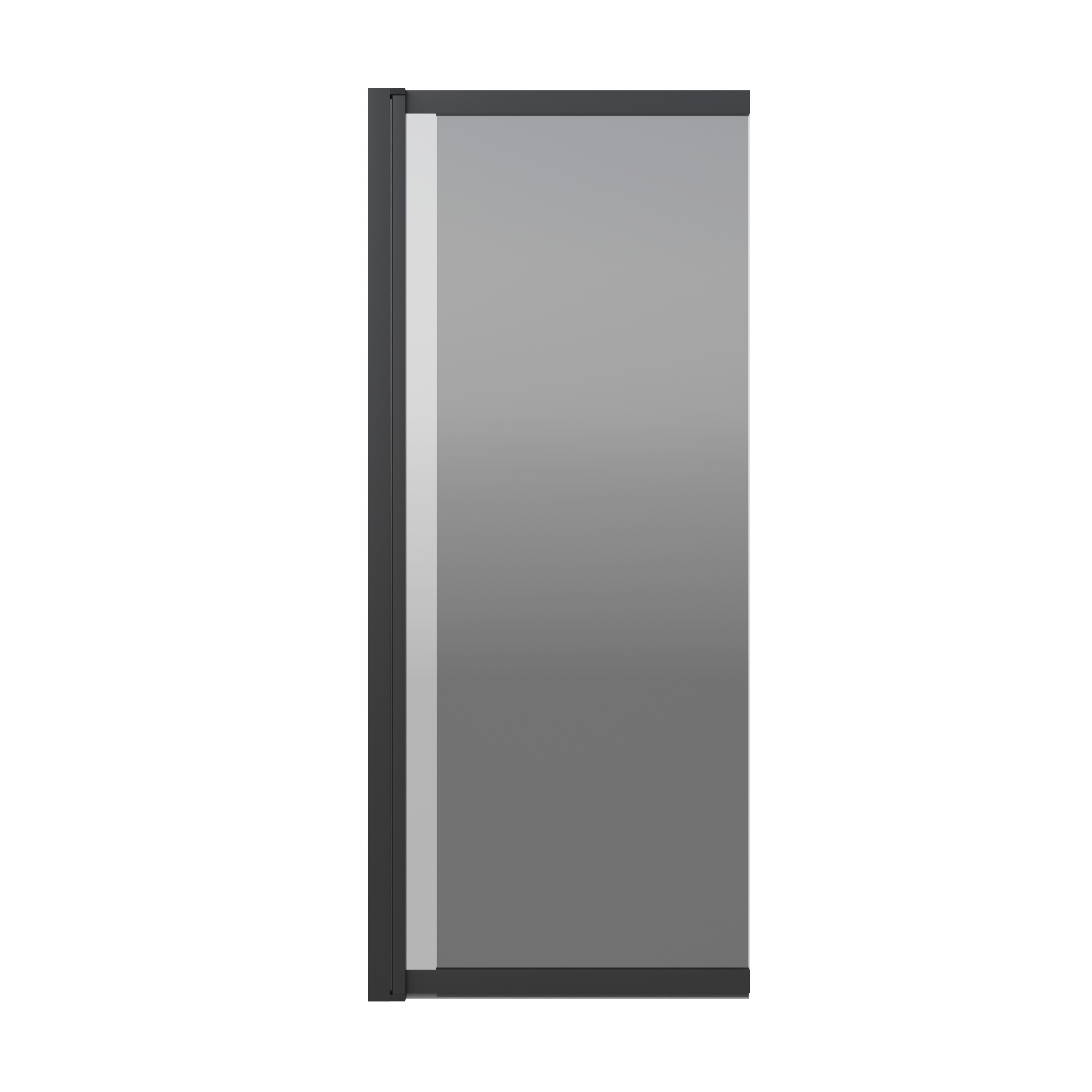 Душевая шторка RIVER S Slider Black 980 тонированное стекло