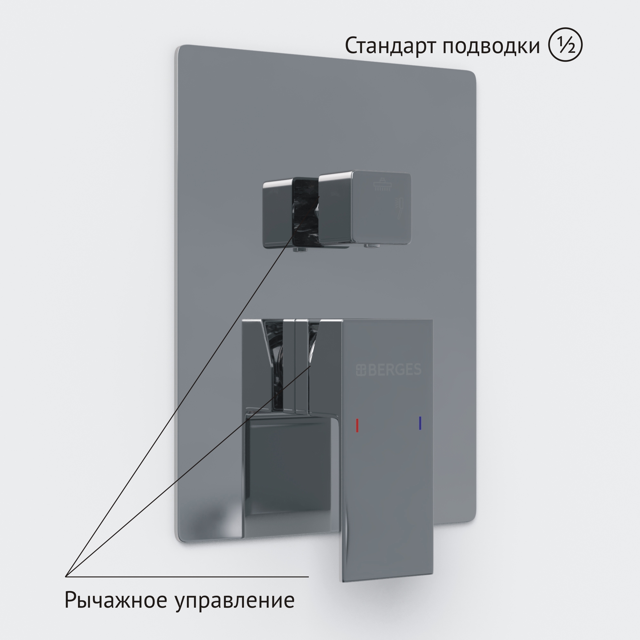 Душевой комплект BERGES VENTAS 3S, хром Душевой комплект BERGES VENTAS 3S, хром